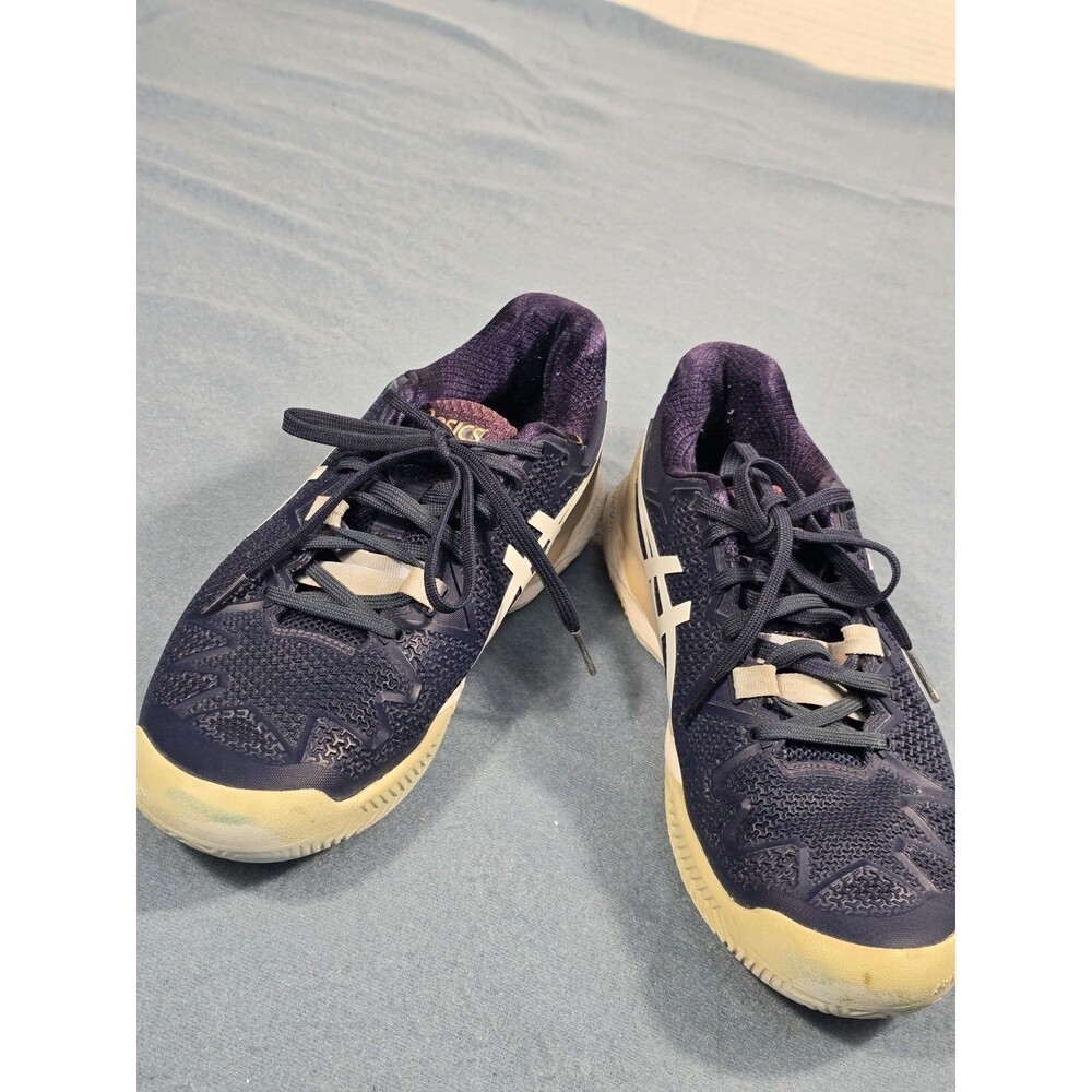 ASICS Women's Sz 7.5 GEL-Resolution 8 Tennis/Pickleball Shoes in Peacoat/White - Picture 2 of 16